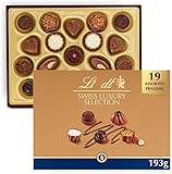 Lindat Swiss Luxury Selection, 193g – Medium Gift Box with 19 Assorted Milk, White & Dark Chocolates (Pack of 2)