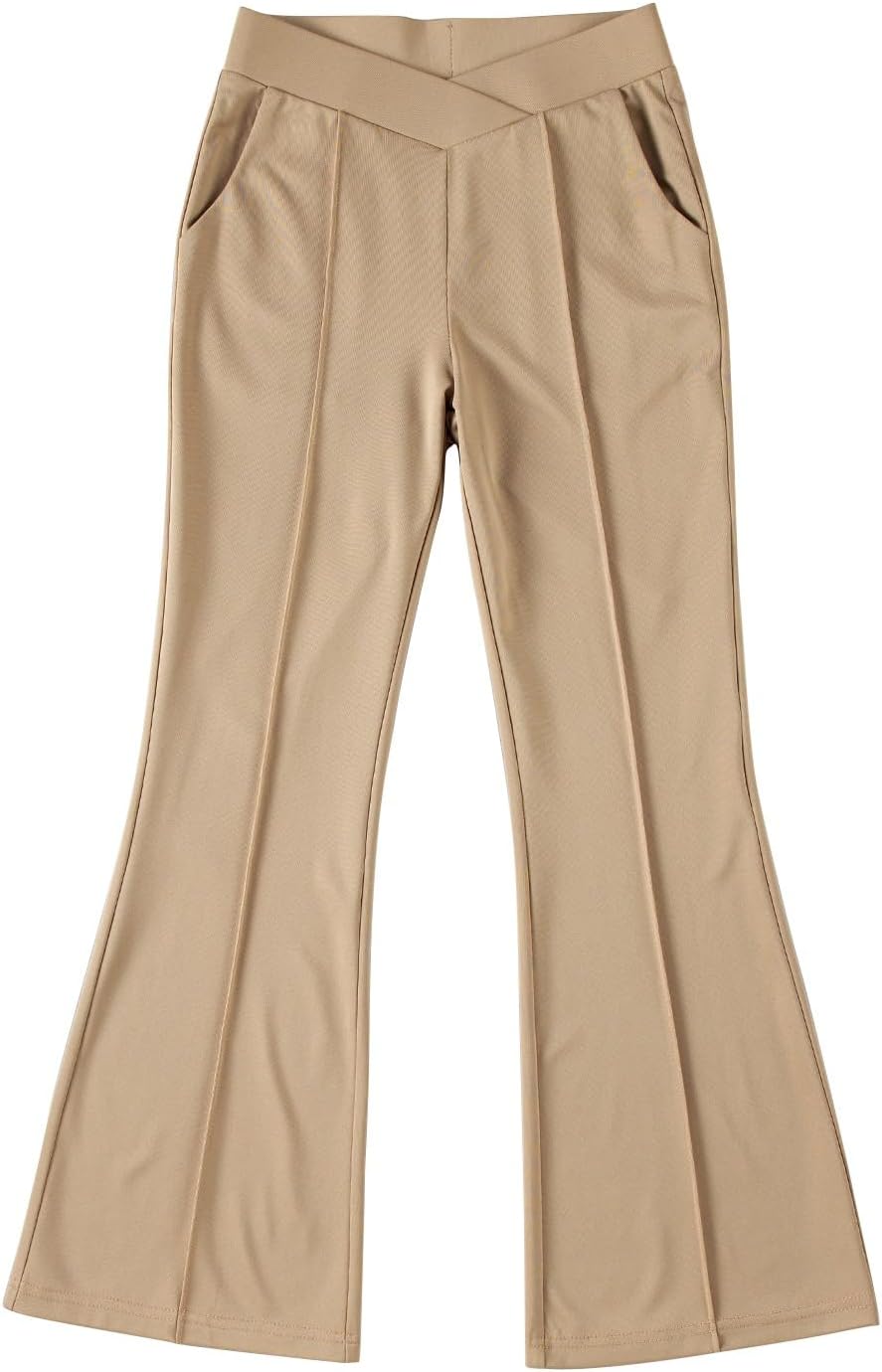 blibean Teen Girls Dress Pants Bell Bottoms School Uniform Leggings Size 6-15 Years - Image 7