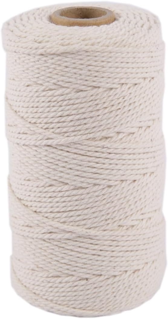 Regency Wraps Cotton Butchers Cooking Twine For Meat Trussing, Food Prep, Natural, 500 ft Cone (Pack of 3