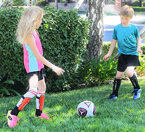 Kids Soccer Shin Guards With Adjustable Straps. Ages 4-7 Pink #TOP4