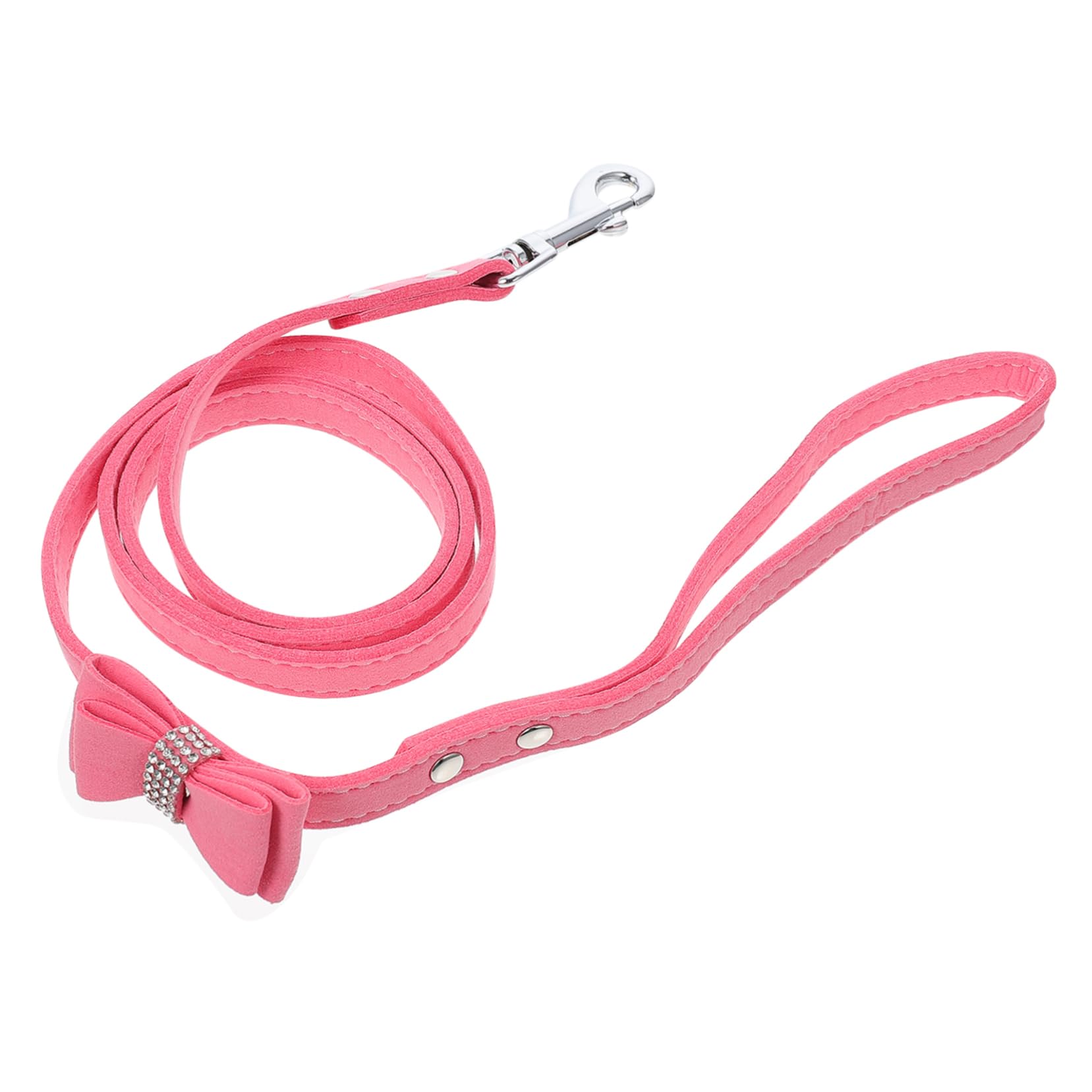 GRIRIW Adjustable Cat and Dog Traction Rope with Unique Bowknot Design Durable Pet Walking Leash for Various Scenarios for Daily Use and Pet Events