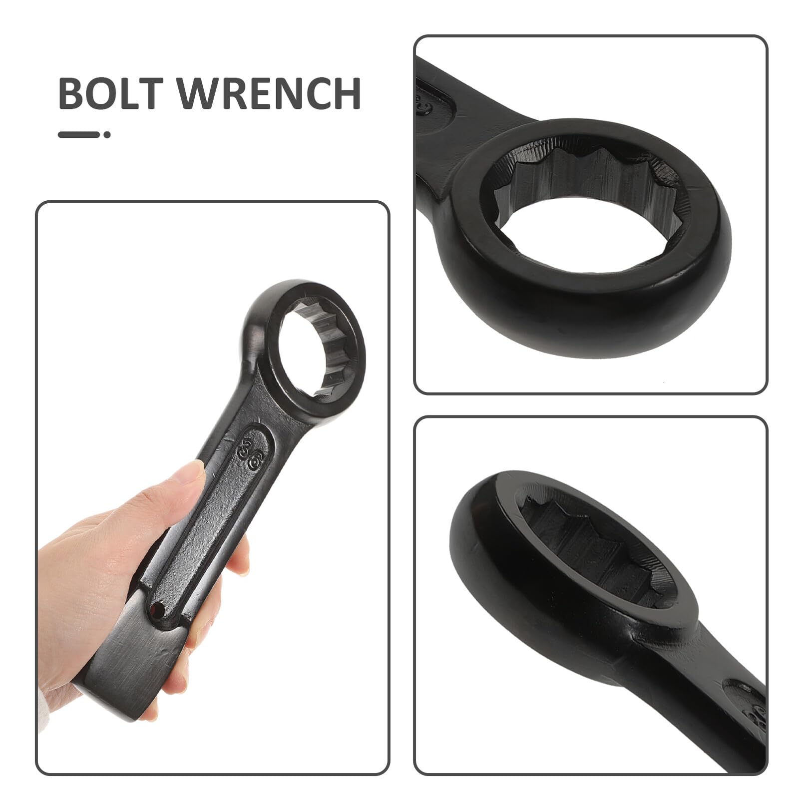 Baluue Clé à Cliquet Robuste en Acier 36mm, Légère et Adaptée aux Espaces Restreints, pour L'entretien Mécanique et Automobile