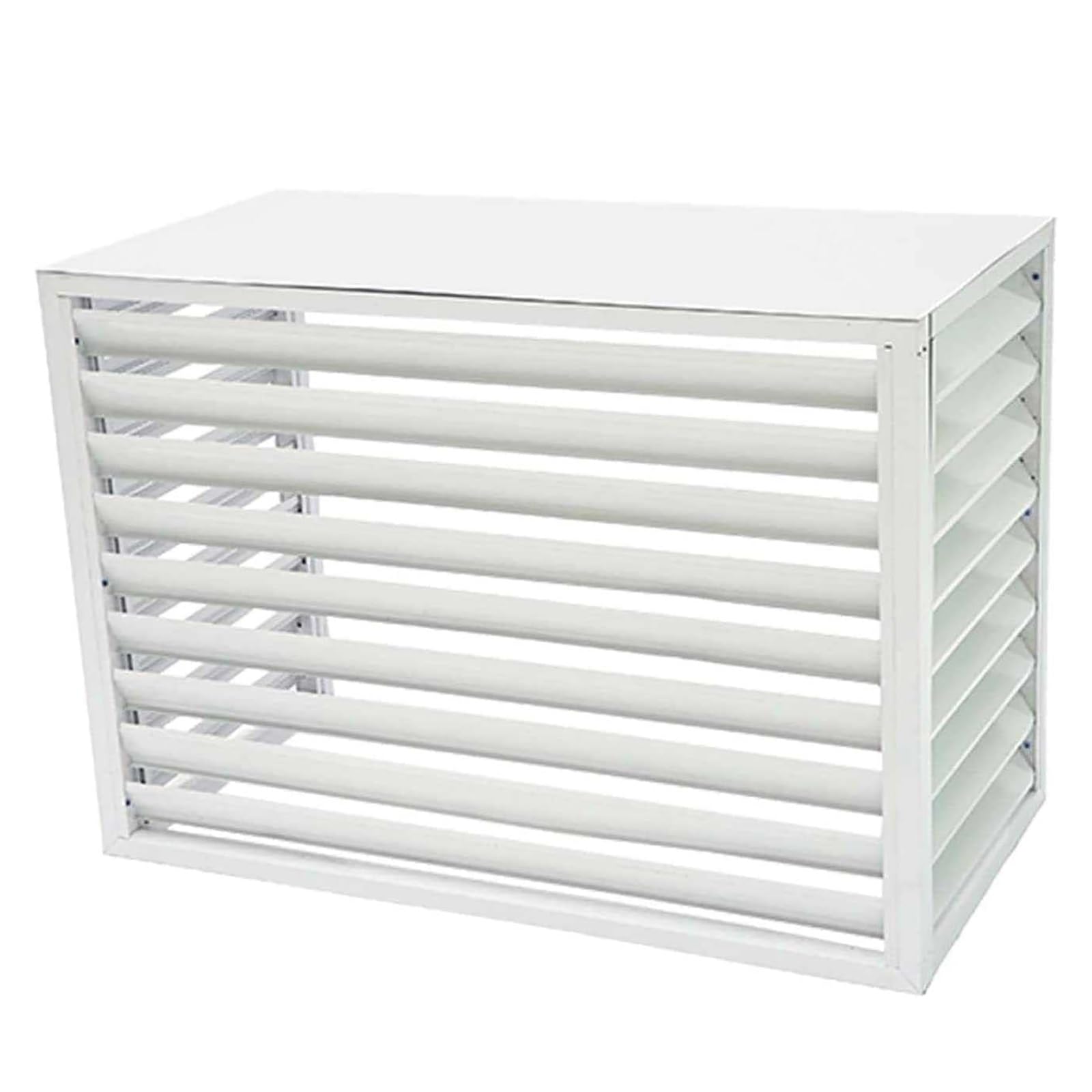QYMYOZ Outdoor AC Privacy Cover Aluminum Air Conditioner Screen Fence Protective Metal Cover for Outdoor Units AC Condenser Grilles for Heat Pumps Weatherproof Shielding