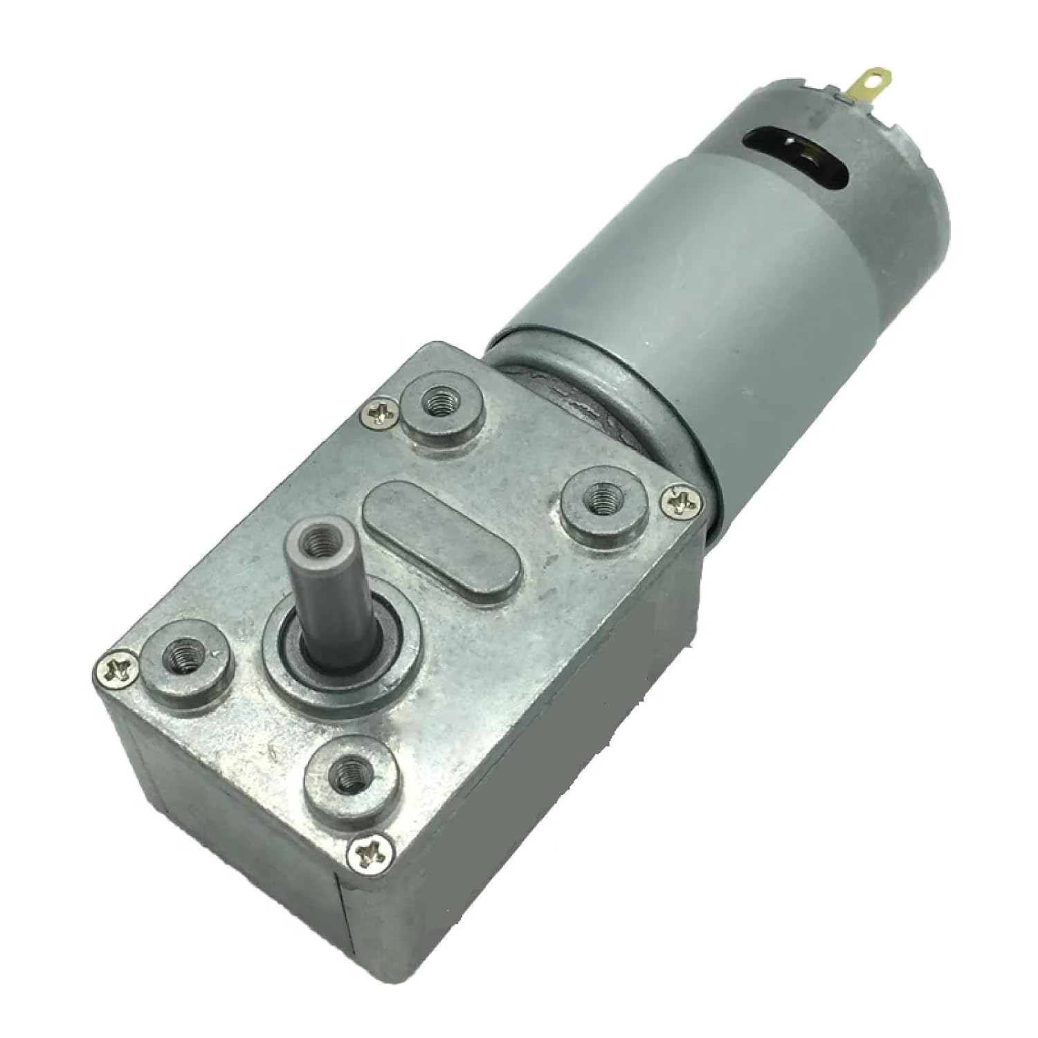 JGY-395 DC Worm Gear Motor with Self-Locking Gearbox, 6-12V, 2.3-40kg.cm Torque, Permanent Magnet Reducer Motor (12v 4.5rpm)