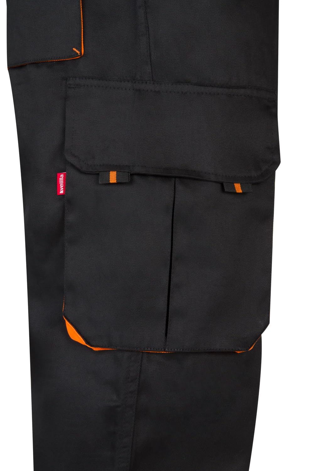 VELILLA 103004; Pantalón Bicolor Multibolsillos; Color Negro y Naranja; Talla 42 — view 4