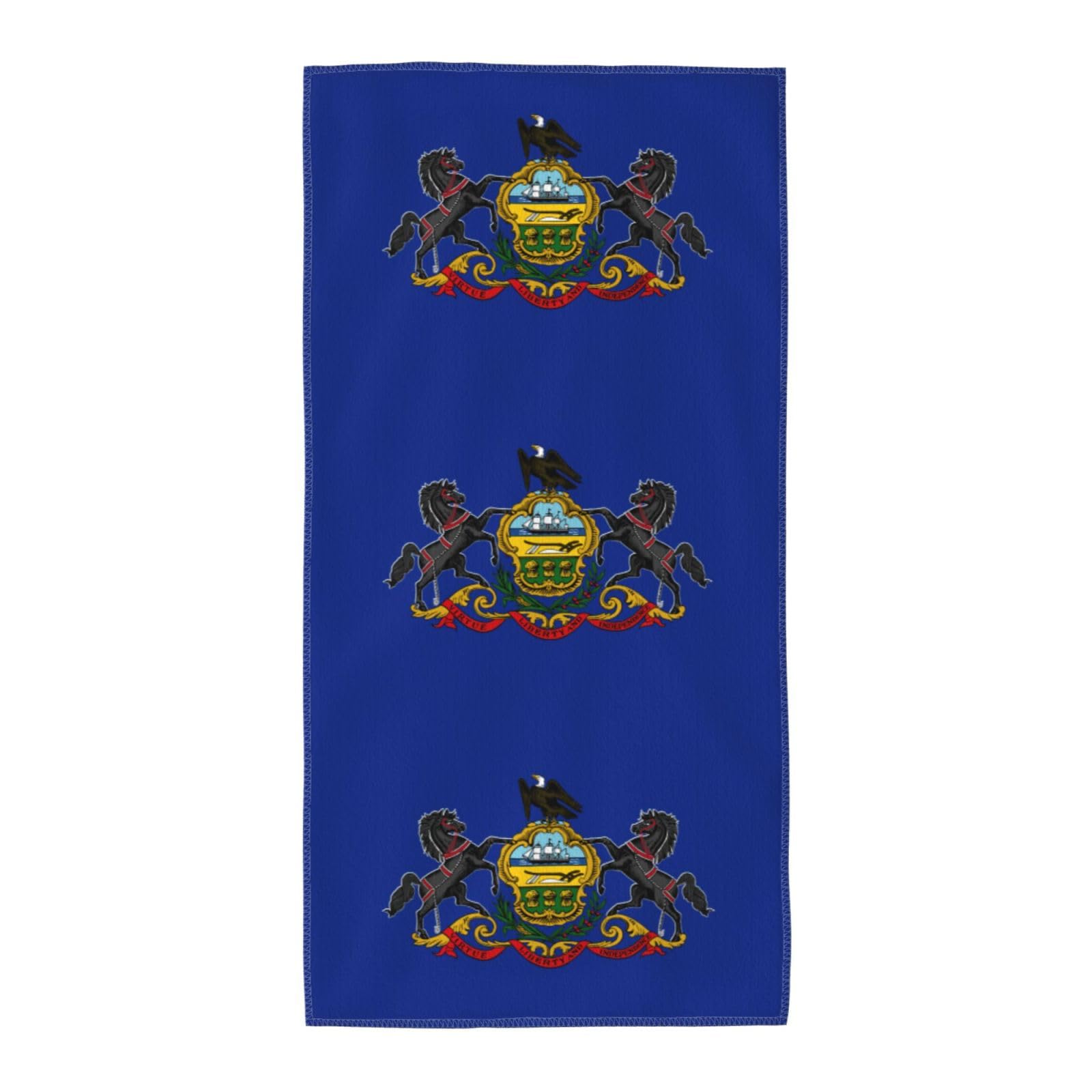 DIEzig Pennsylvania State Flag Fashion Printed Long Bath Towel For Pool Side Seaside Holiday