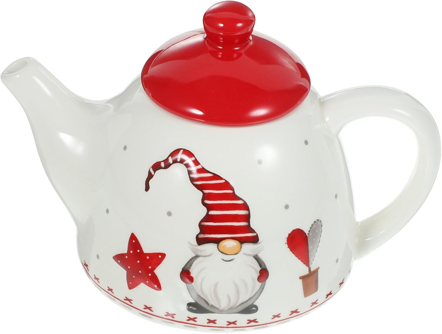 Luxshiny Christmas Teapots Ceramic Coffee Kettle Santa