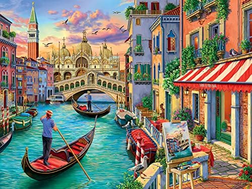 Jigsaw Puzzles 1000 Pieces for Adults Venice City Puzzle Educational Games Home Decoration Puzzle (27.6" x 19.7")