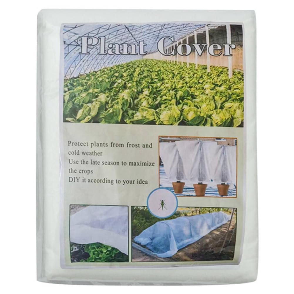 Jnchdghwa White Frost Cloth Blanket 3Mx20m Plant Covers Reusable Thickened Winter Floating Row Cover Freeze Protection Shade Material