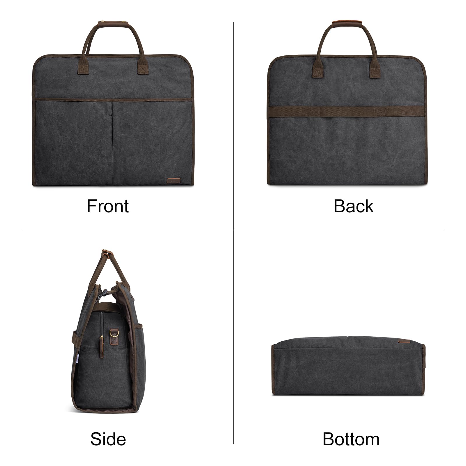 S-ZONE Bolsa de Lona de Viaje para Ropa de Viaje para Hombres y Mujeres, 2 en 1, Grande, para Colgar el Fin de Semana