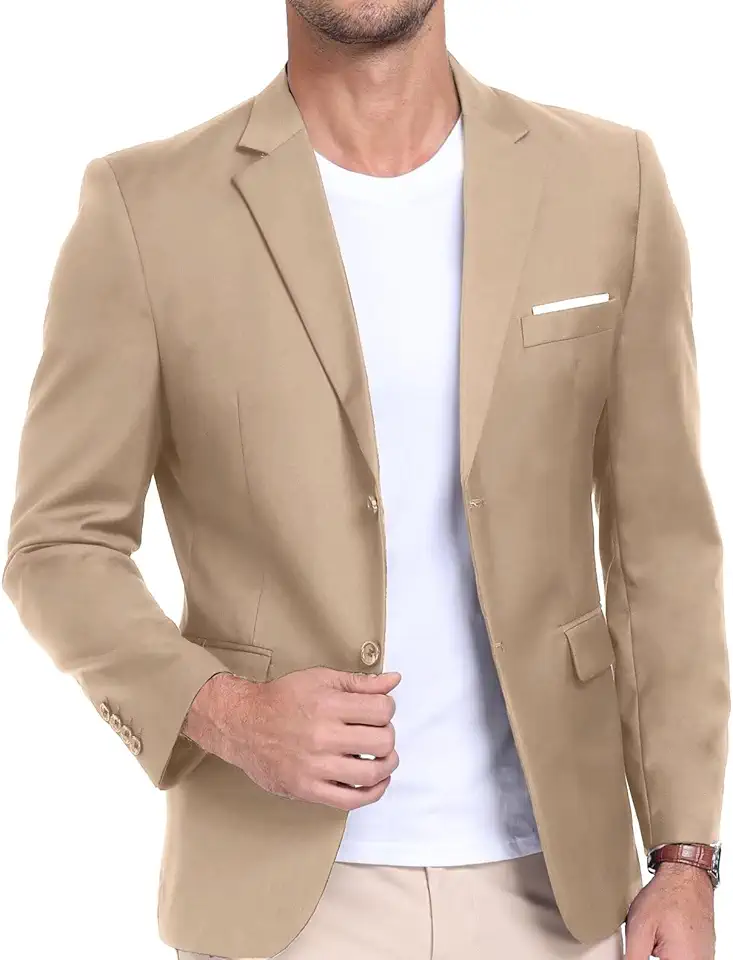 Mens Suit Jacket Slim Fit Blazer for Men Business Suit Blazer Lightweight Casual Sport Coats for Daily Summer Wedding