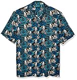 Cubavera Men's Big Tropical Toucan Print Shirt, Larkspur, 4X Large Tall