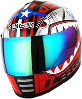 Vista 50 de WOW Casco completo para motocicleta, Bicicleta BMX MX para niños, S