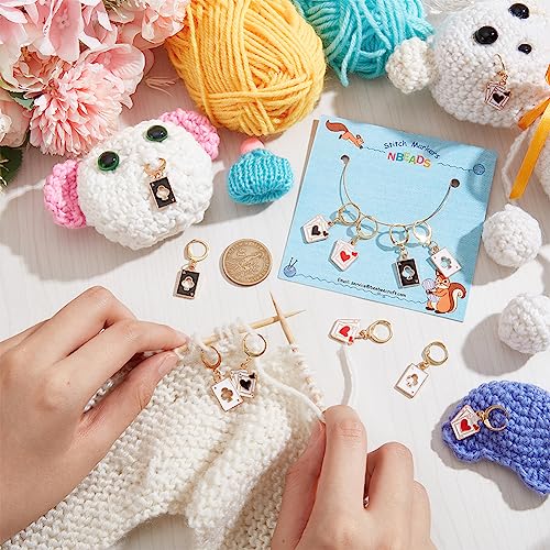 NBEADS 24 Pcs Playing Card Stitch Markers - Image 3