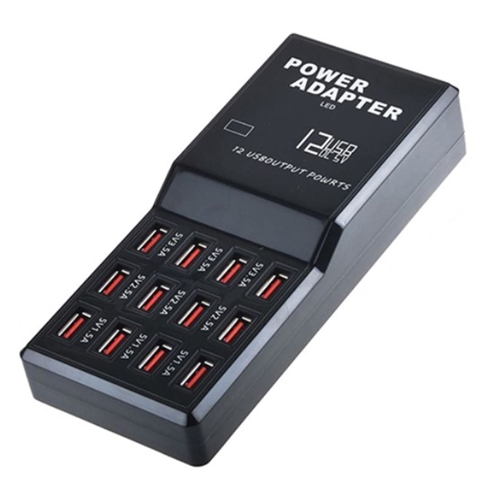Stacja ładowania, Stacja ładująca USB, ładująca inteligentna ładowarka ścienna z 12 24 60 portami, stacja dokująca szybkiego ładowania dla wielu urządzeń(12 Port USB)