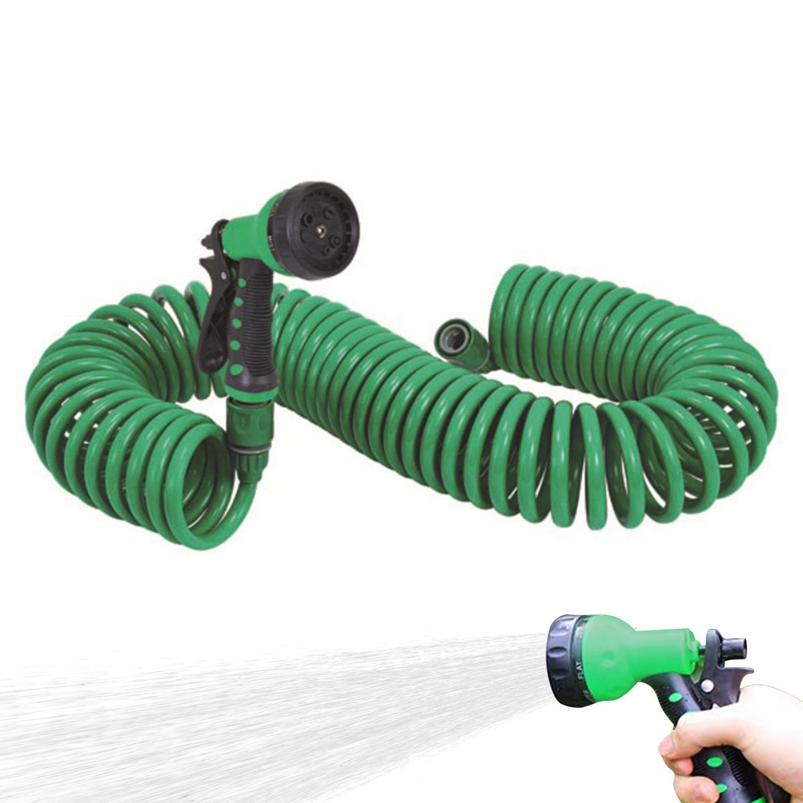 Tuyau D'Arrosage Long Buse De Pulvérisation 7 Modes Avec Tuyau Pliable