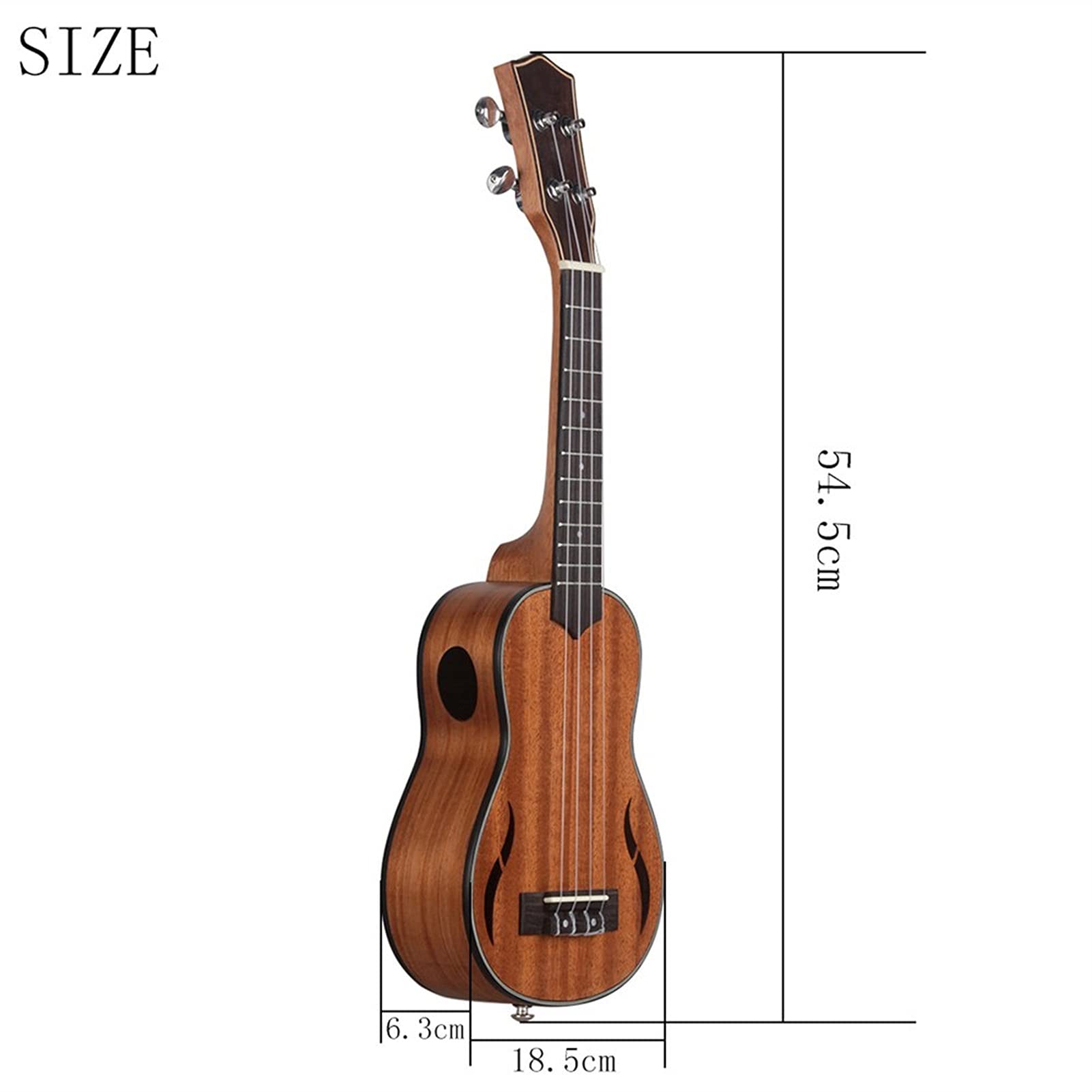 21 Pollici Ukulele Mahogany Soprano Ukulele Musica Gift Strumento 4 Corde Chitarra Hawaiana con Set Completo di Accessori Ukuleles Ukelele Starter Kit