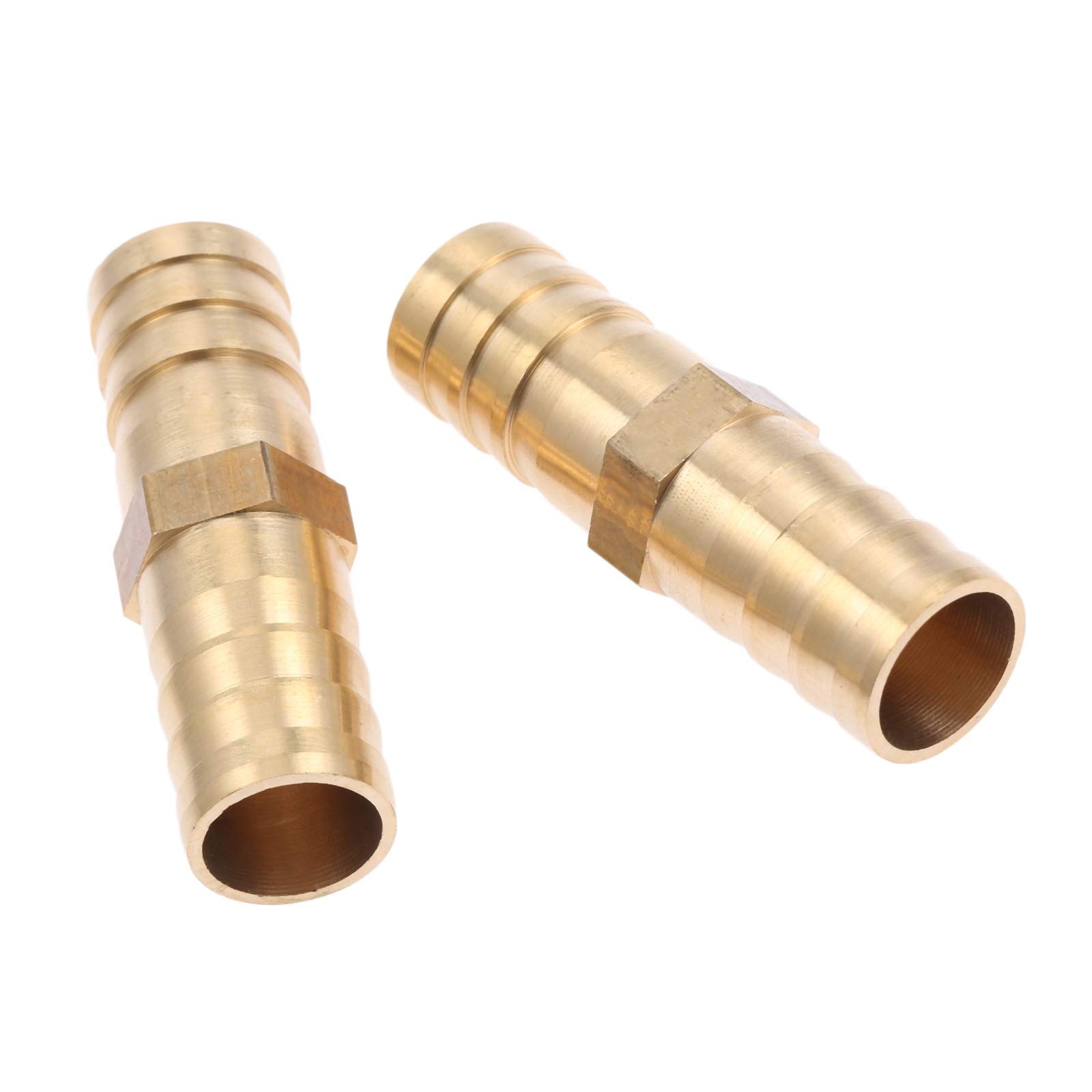 Tubo de agua de conexión a presión de conexión rápida fitti 2pcs 6-19mm latón Igualdad de púas recto del tubo de agua de combustible Aire unión de manguera conector de gas tubería neumática gas reduct