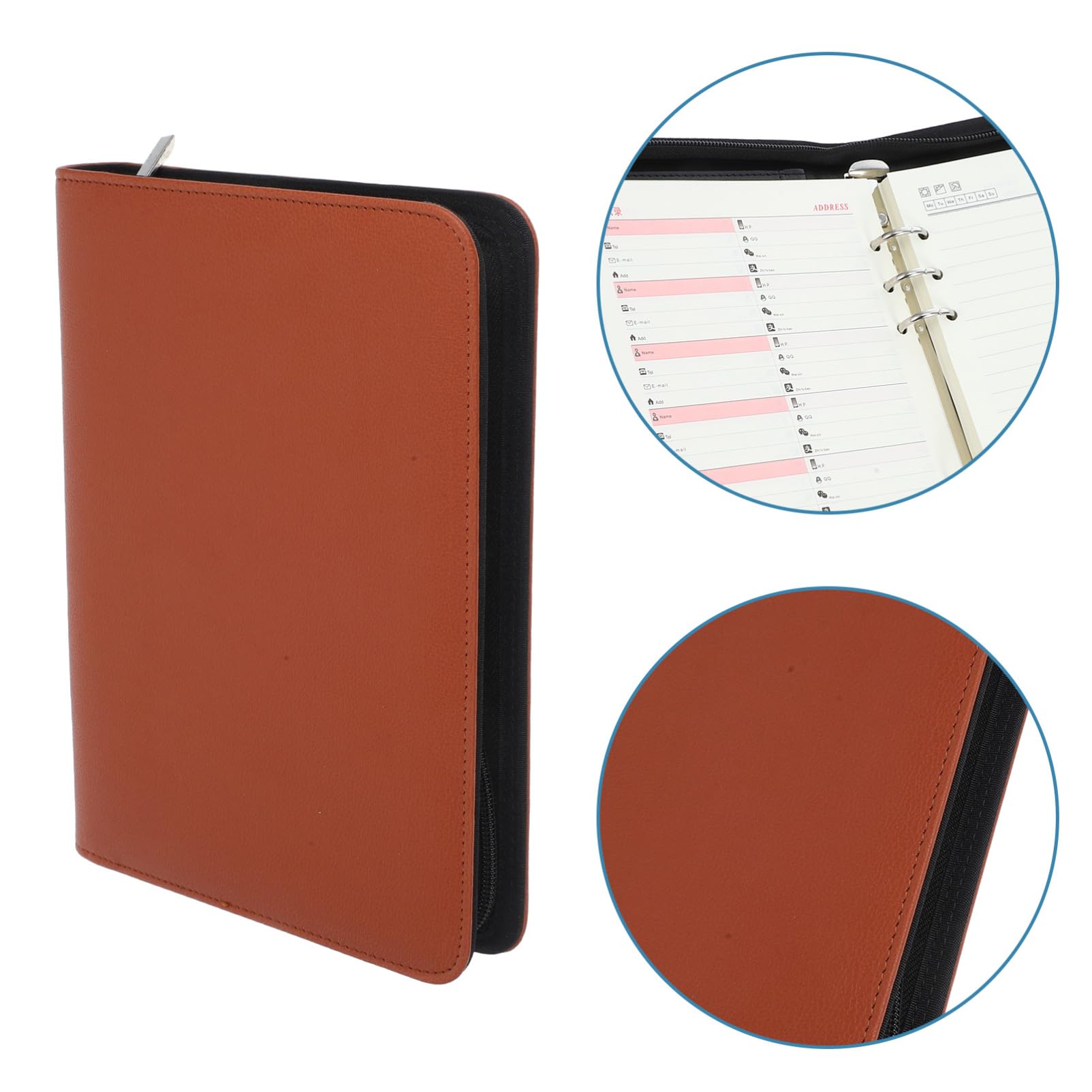 Gadpiparty Maletín Cremallera De Organizador De Carpeta De Negocios Para Certificados Carpeta Para Chequeras Portafolios
