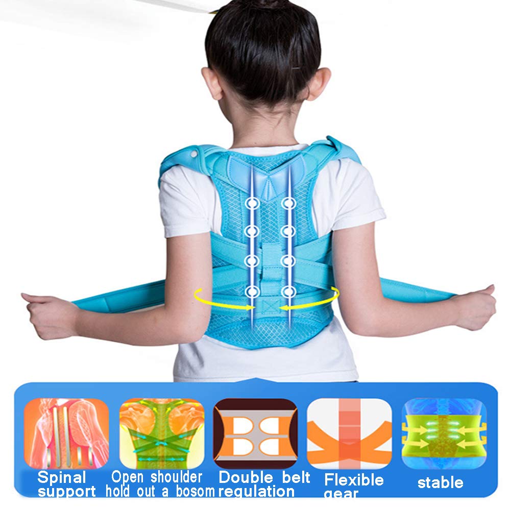 Correttore posturale Cinghie regolabili in neoprene migliorano la postura e forniscono supporto lombare per studenti e bambini per correggere il gobbo e la postura