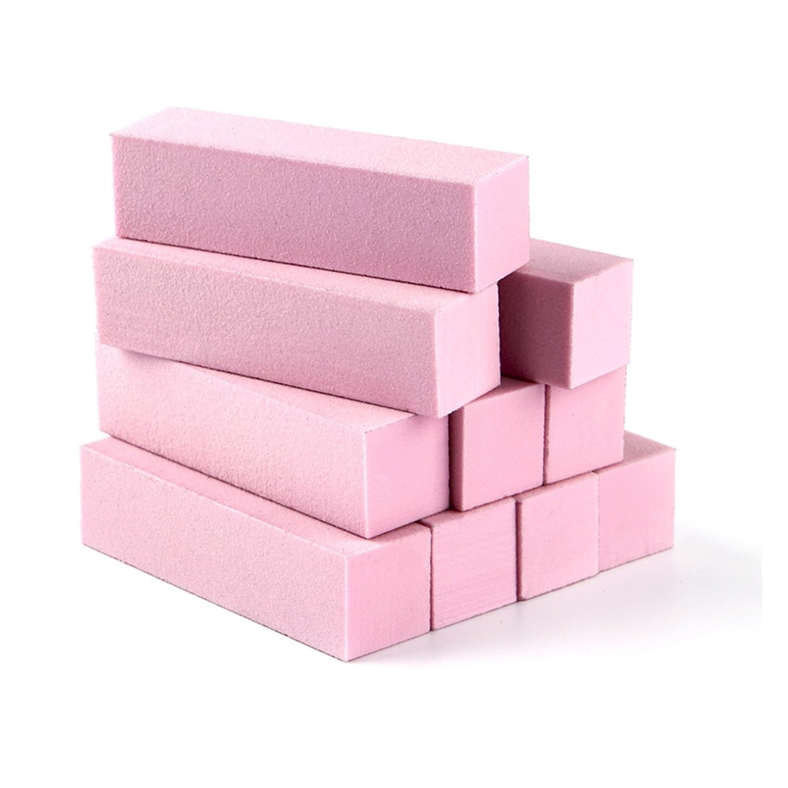 Szlifowanie Paznokci Polerka Blok Polerski Różowy Biały Profesjonalne Pilniki Do Paznokci Gąbka Papier Ścierny Do Manicure Akcesoria Narzędzia Do Pedicure(Hmct-pink-10)