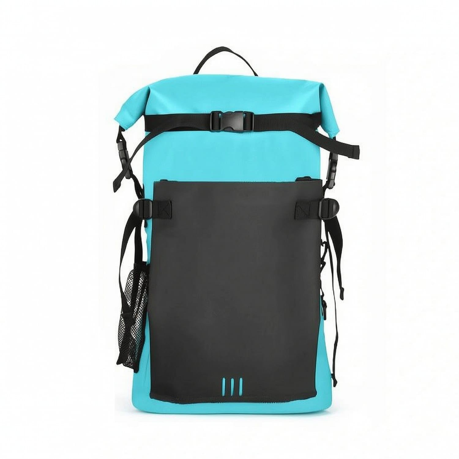Adjustable Dry Backpack with Mesh Pocket Water Resistant Rolltop Backpack with Side Pockets Heavy-Duty Daypack Lightweight for Hikers, Travelers, Hiking, Beach, Travel, Peacock Blue, 20L-image-44