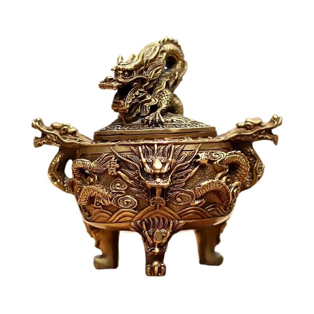 Quemador de Incienso con Grifo de latón, Quemador de sándalo Antiguo, Adornos for Ceremonia del té, adecuados for Muebles de Oficina
