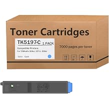 TK-5197 TK5197 Compatible Toner Cartridges for TK-5197K TK-5197Y TK-5197M TK-5197C for TASKalfa 306ci 307ci 308ci Printers, High Yeild Cyan 1 Pack