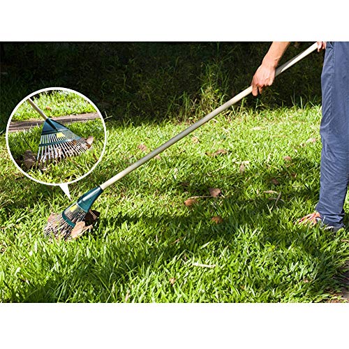 WJFLUCK Scoop Rakes,Garden Rake Wooden Handle Hand Held Rakes Farming Gardening Tools Lightweight Portable, 3 Sizes (Color : A, Size : 40.2x146cm)