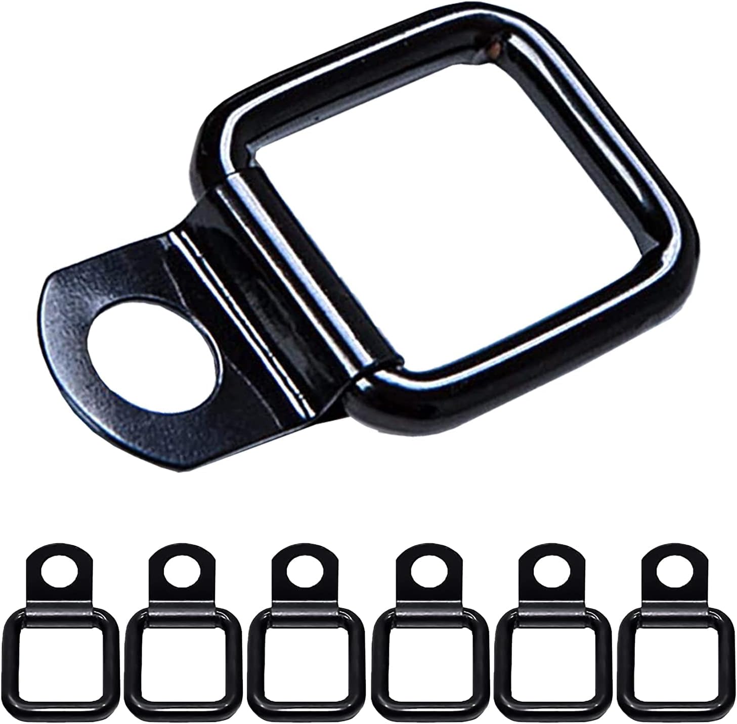 GPCA Tie Down D Ring Set, Easy-to-Install Truck Tie Downs, Compatible with Cargo Cover Mounts, Heavy-Duty Jeep Wrangler Accessories for Pickups, Trailers, Truck, Trailer, Camper, Boat & More, 6 Pack -