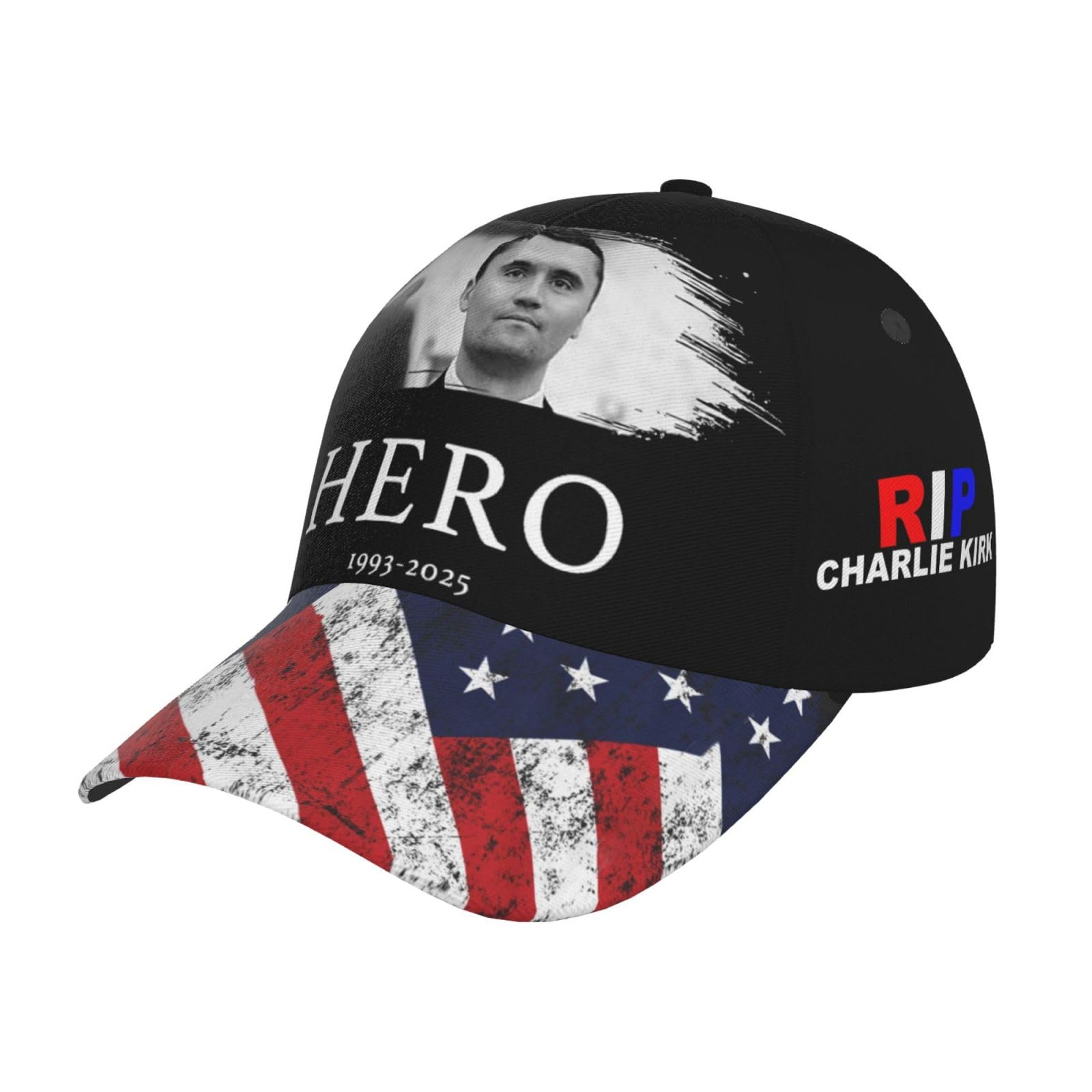 peiyeety RIP Charlie Kirk Hat Rip Charlie Kirk 1993-2025 Baseball Cap for Men and Women Adjustable Golf Dad Hat Black