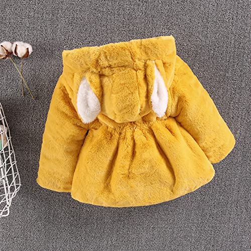Boys Warm Clothes Children Winter Keep Hoodie Jacket Warm Zip Sleeve Clothes+Bag Cartoon Kids Long (Yellow, 3-4 Years)3