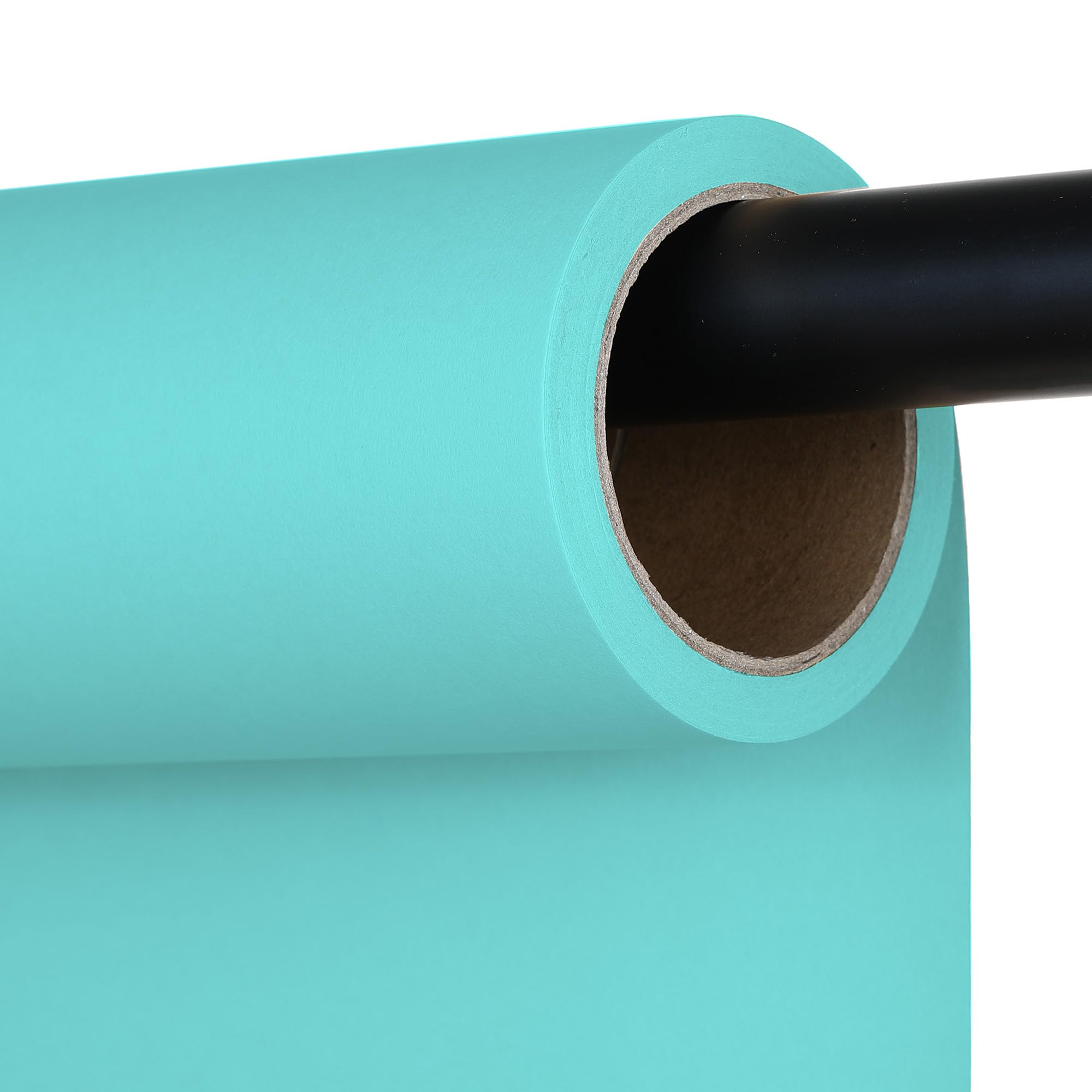 Semessilah Seamless Photography Background Paper Roll, Blue Photo Paper Backdrop for Photography, Video and Streaming (Lite Blue, 107" x32')