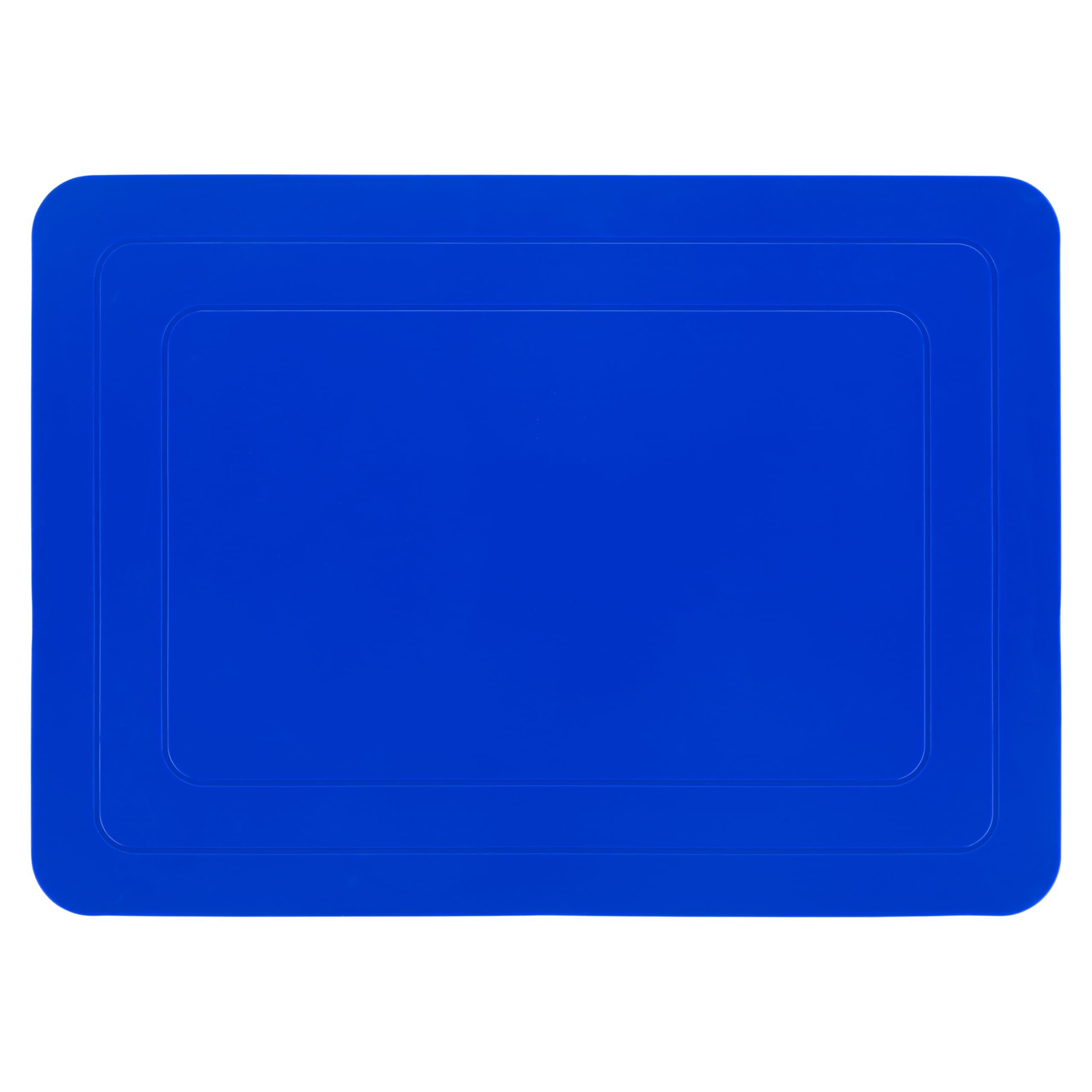 Rectangular Non Slip Silicone Mat - Anti Slip Large Table Coaster Pad - 9.8" X 7" - Eating Aids, Baking, Crafts, Table, Counter or Any Surface - Blue
