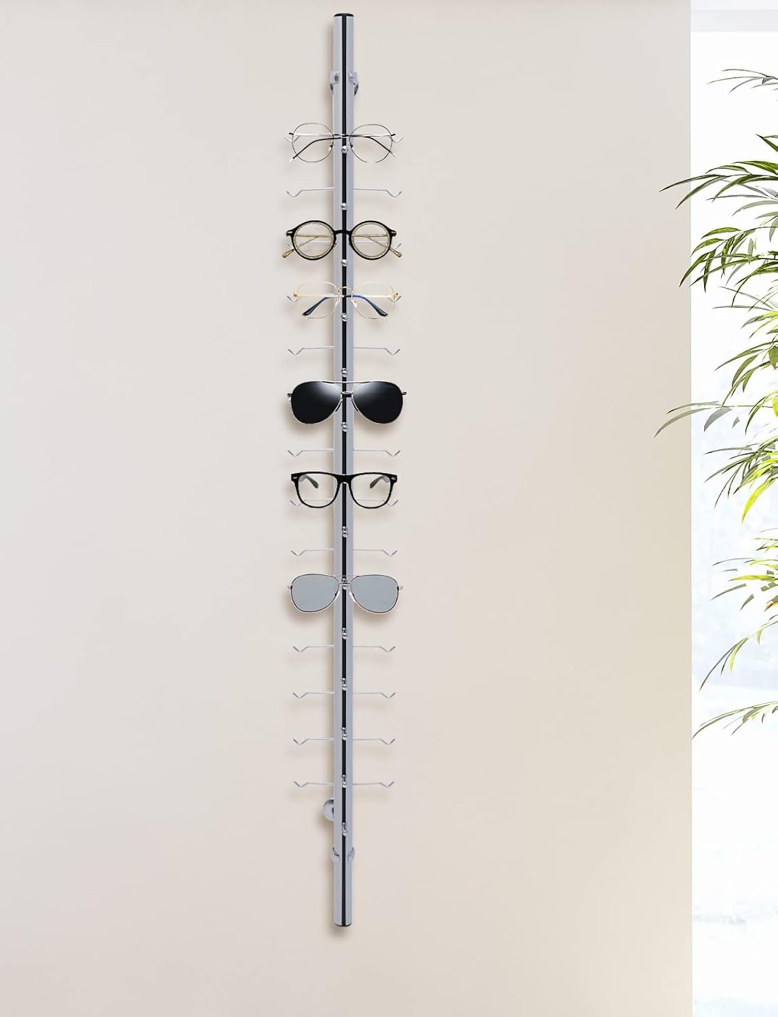 Espositore per Occhiali Moderno con Serratura, Supporto da Parete con Chiusura a Chiave per Occhiali da Sole - Ideale per Negozi di Ottica e Centri Commerciali specializzati in Occhiali.
