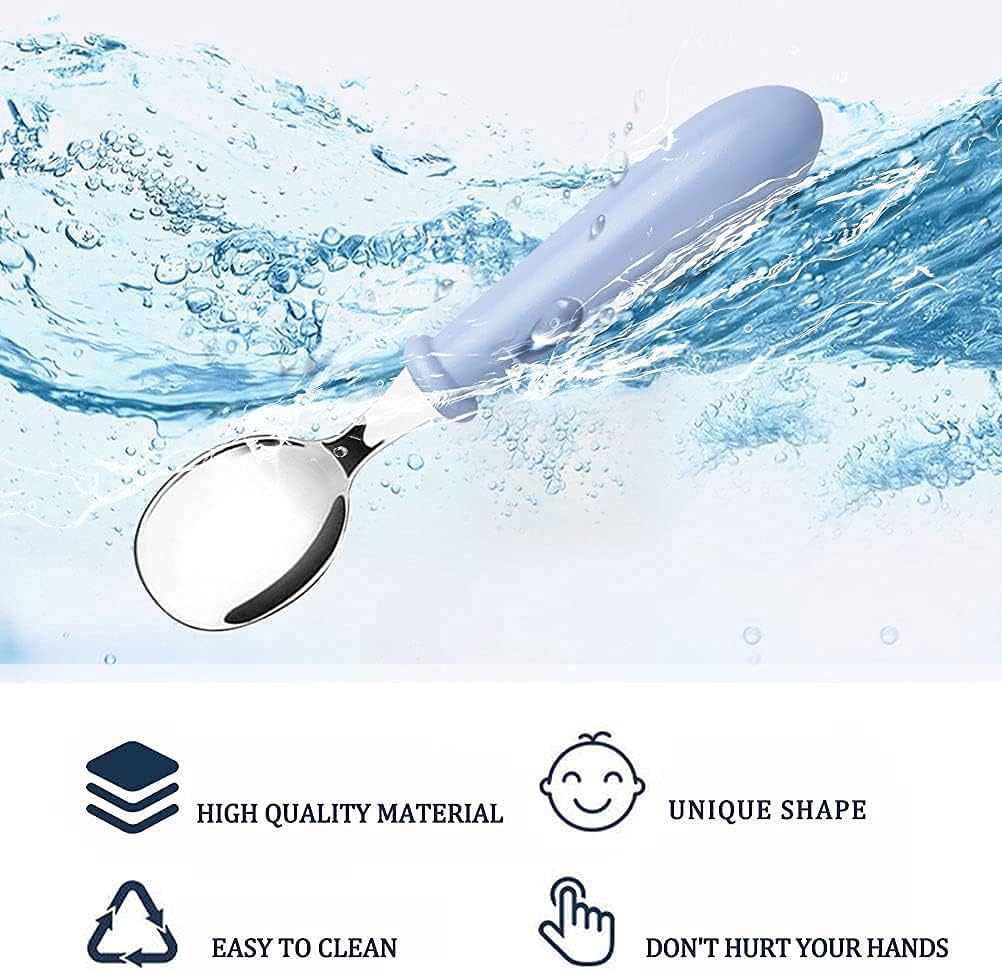 6 Pieces Toddler Utensils Stainless Steel Forks and Spoons Kids Silverware Children's Flatware Kids Cutlery Set with Round Handle for LunchBox, 3 x Safe Forks,3 x Children Spoons : Baby