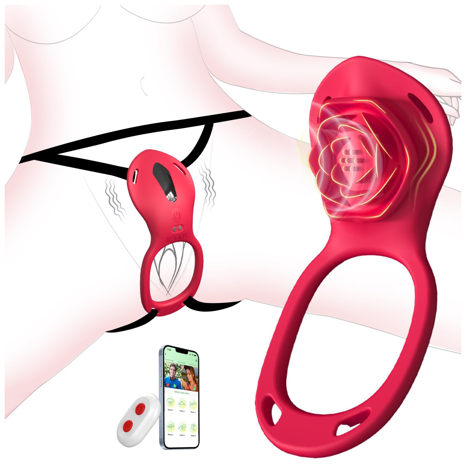 Vibradorador Mujer Juguetes Eróticos Pareja Sexuales Clítoris a Distancia | 10 Modos Succionador de Clítoris Femenino, Vibrador Mando Distancia App Interacción Parejas Juguetes Sexuales