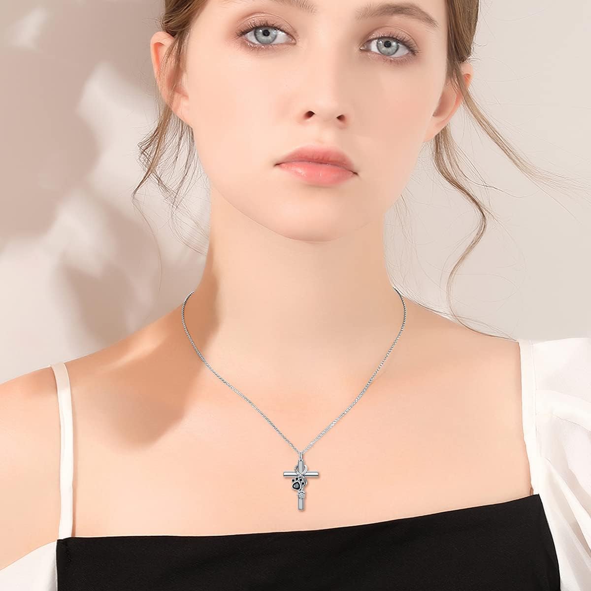 Cross Urn Necklace for Ashes 925 Sterling Silver Cremation Jewelry with Funnel Filler Kit Ashes Necklace for Human Women Girl Pets - Image 5