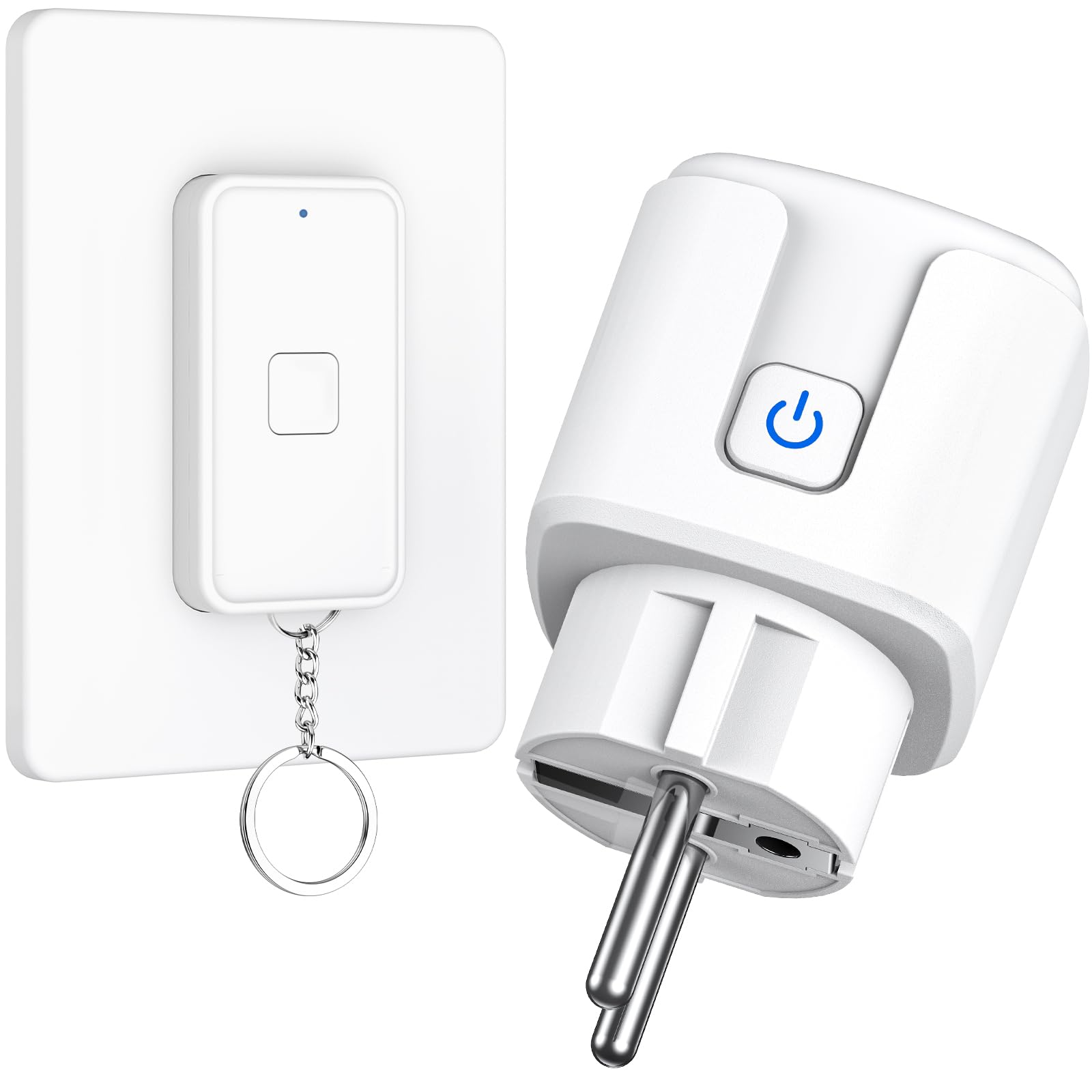 Enchufe con Mando a Distancia,Enchufe Inalambrico 16A 3840W Rango de Operación 100 Feet Mando a Distanciacon Control Remoto Magnétic para Electrodomésticos y Lámparas