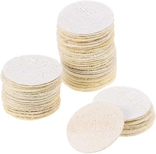 Mikinona 50 Pçs Almofadas Removedoras De Maquiagem Para Olhos Esponjas Removedoras De Maquiagem Esponjas Para Maquillaje Almofadas Esfoliantes Para O Rosto Buchas Buchas Naturais Esponjas