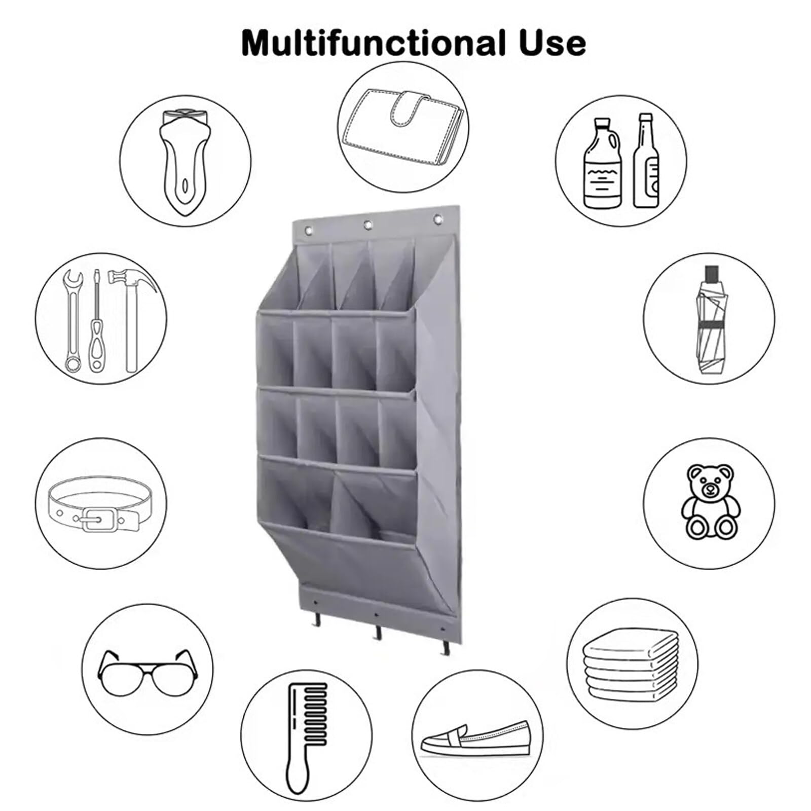 Tiblue Organizer per scarpe sopra la porta con 35 tasche in rete da appendere, scarpiera per armadio, ingresso, camera da letto, bagno, dispensa, scarpe da ginnastica da uomo, scarpe da donna con