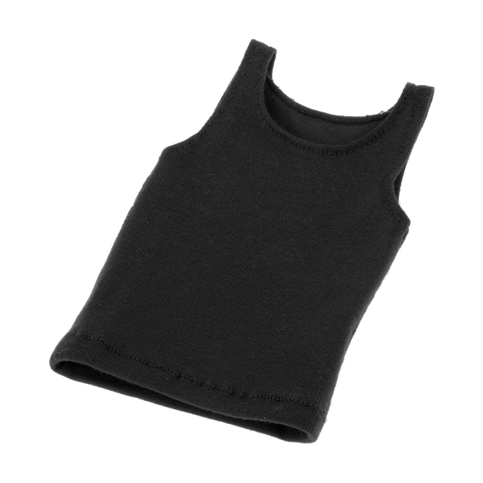 Guohetuk 1/6 Scale Shirtless Vest, Handmade Doll Clothes Accessory, for 12 Inch Male Action Figures, Clothes, Black