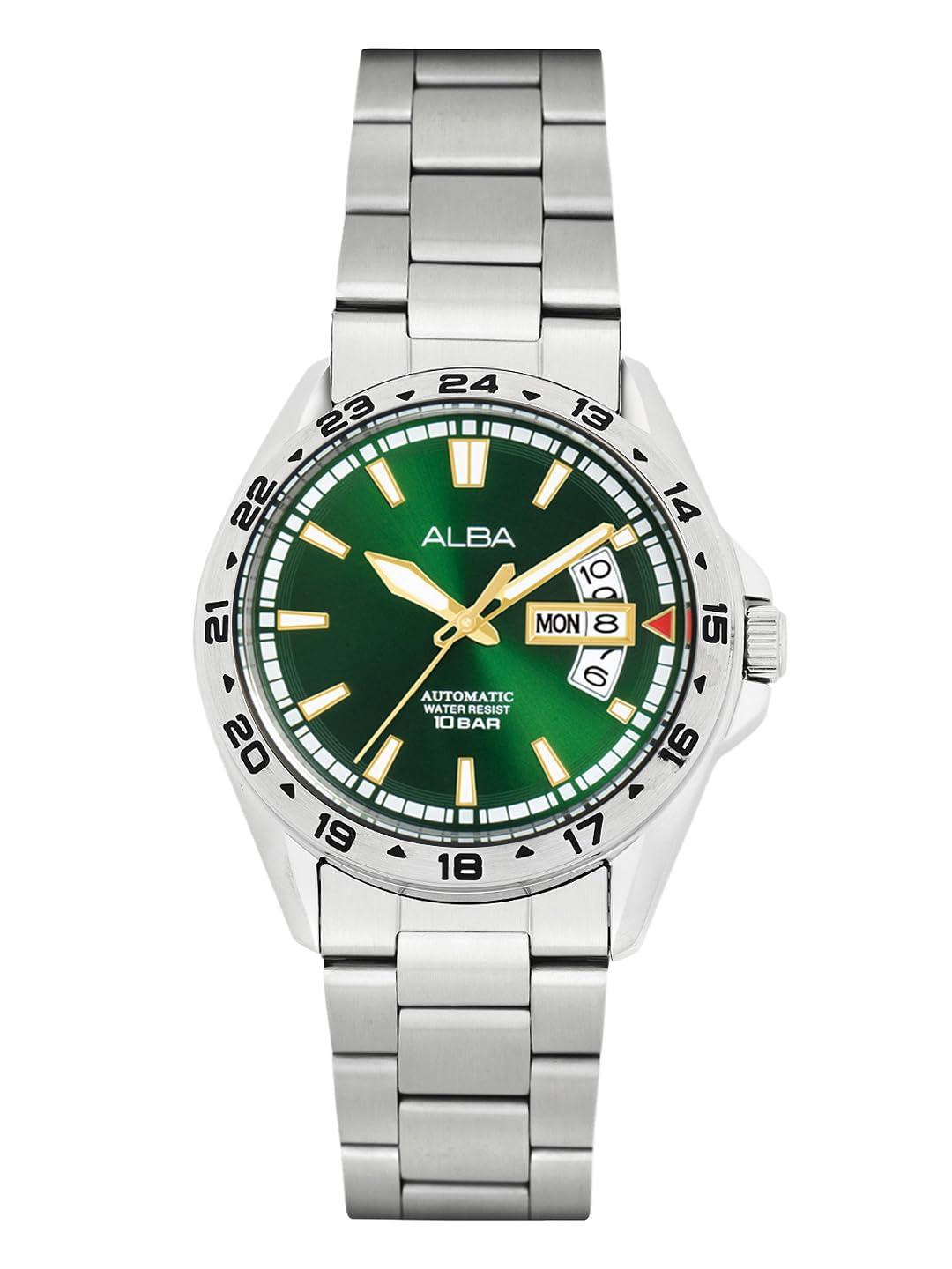 Alba Stainless Steel Men Analog Wristwatch Al4471X1, Green Dial, Silver Band (B0CD5QT9F8) Amazon Price History, Amazon Price Tracker