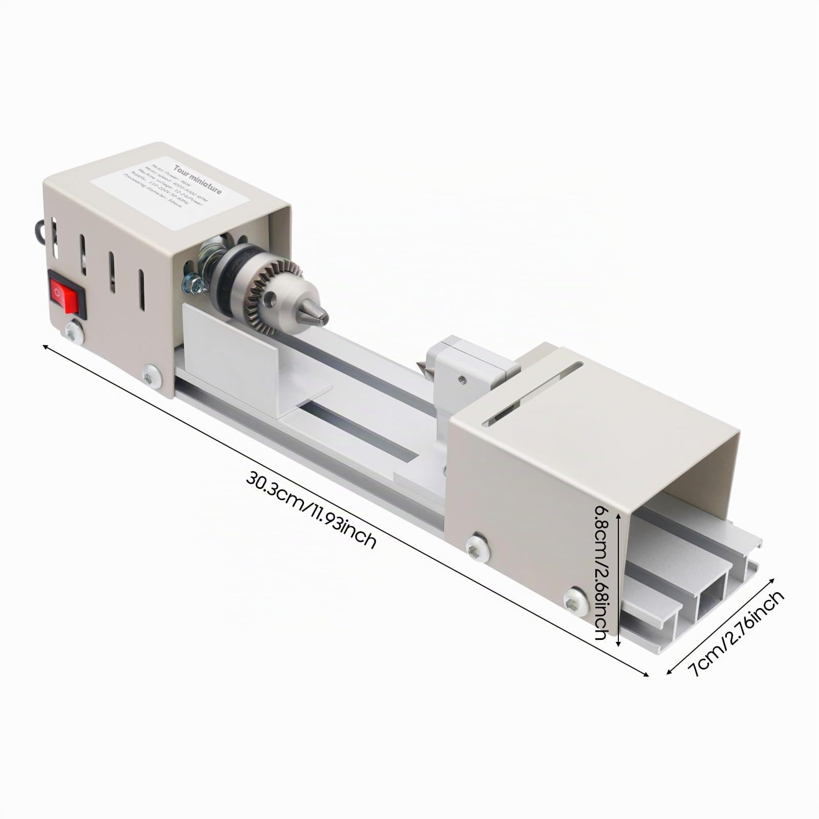 Mini tour à broche haute performance 4000-9000 tr/min, 96 W pour amateurs, travail du bois, artisanat