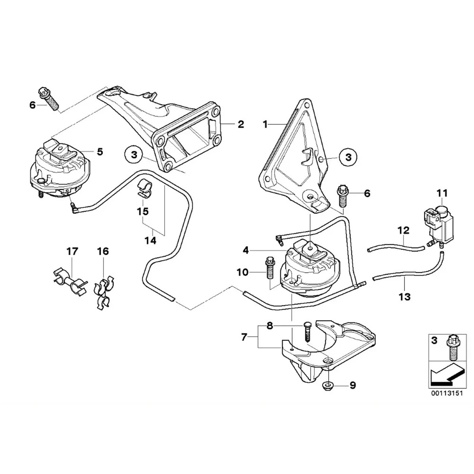 Lewe Auto Support Mocowania Silnika 22116771917 Pasuje Do BMW 7 E65 Pasuje Do BMW 7 E66 Mocowaanie silnika