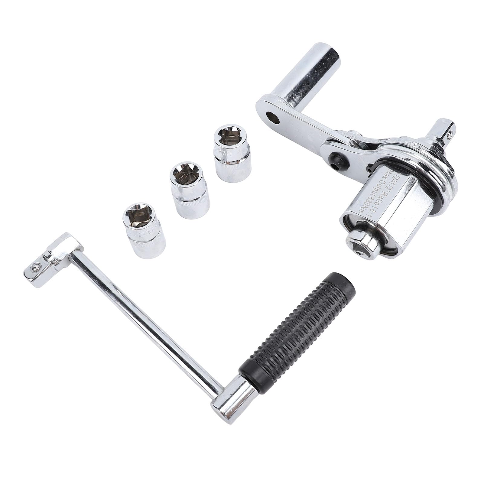 Generic Klucz Wzmacniacza Skrętu Chromowo-wanadowy środek do Usuwania Nakrętek 1 16 Przełożenie 680 Nm z Gniazdami 17 Mm 19 Mm 21 do Usuwania Nakrętek Opon Samochodowych i Wymiany Opon