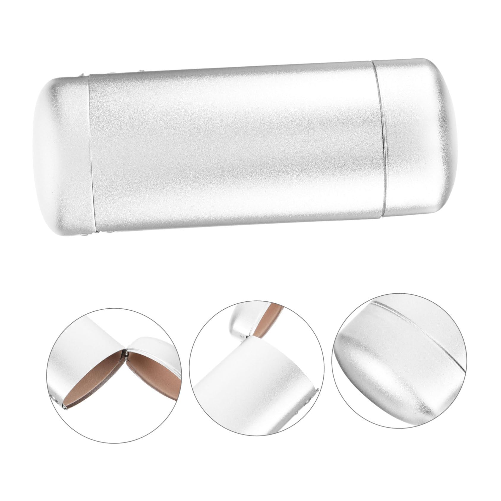 Healeved Estuche De Aluminio Para Gafas Estuche Para Gafas Carcasa Dura Sol Estuche De Anteojos Estuche Para Anteojos Caso De Anteojos De Viaje Lentes Plegable Plata Aleación De Aluminio
