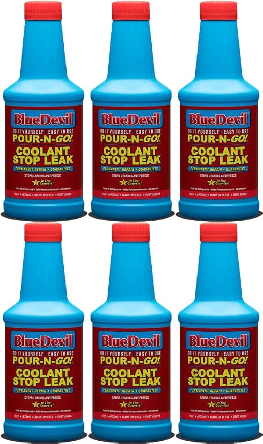 Blue Devil 00211 Coolant Stop Leak (16 oz) 6 Pack Automotive