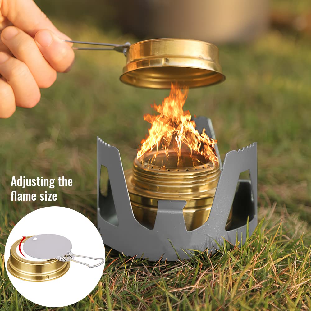 Fornello Campeggio, RosyFate ad Alcool, Portatile, con Bruciatore di alcool, per Outdoor, Picnic, Escursionismo, Cucinare
