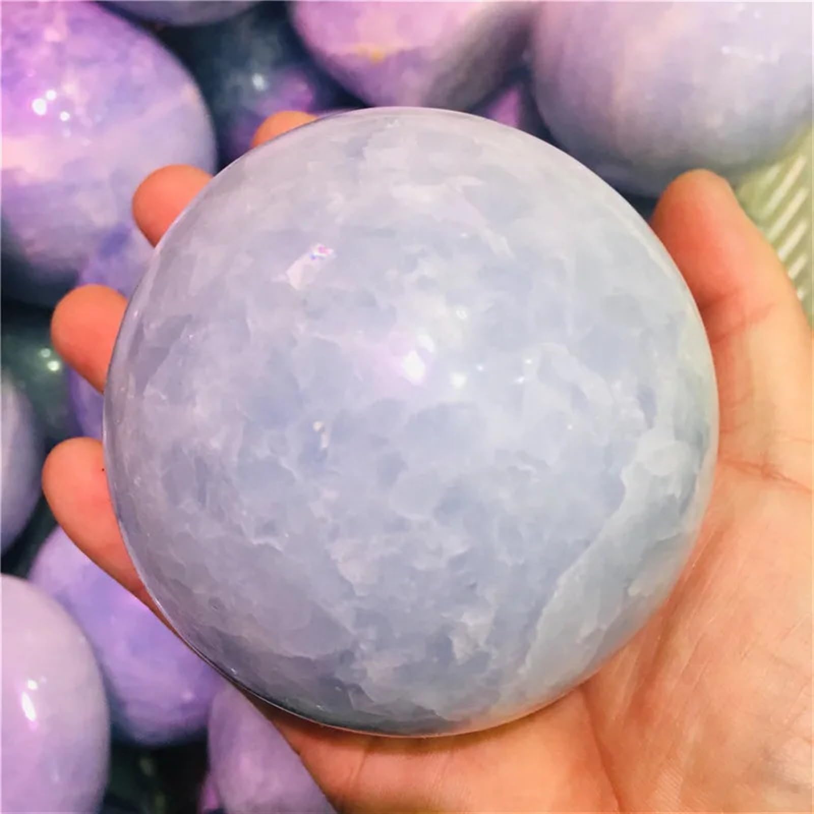 AUOQKQUT kyanite Quartz Crystal Ball Home Decoration Stone Cutting and polishing 1pc Ornaments (Size : 4-4.5cm)